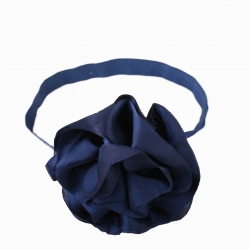 Pikaboo Big Shiny Rose Headband - Midnight Blue