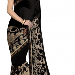 Trendz Cotton Silk Black Saree