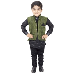 Ahhaaaas Kurta, Dhoti Pant With Waistcoat For Boys, 1-7 Years