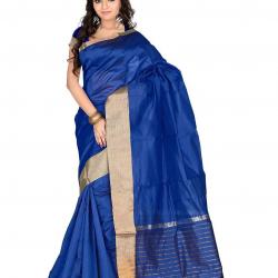 Roopkala Silks & Sarees Poly Cotton SareeSH-1312_Royal Blue