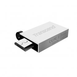 Transcend JetFlash 380 32 GB USB 2.0 OTG Pen Drive, Silver/Black