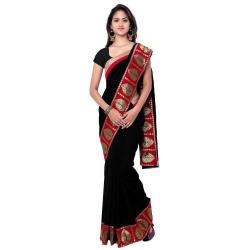 Sarvagny Clothing Black Banarasi Silk Fashion Saree