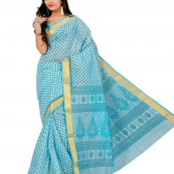 Roopkala Silks & Sarees Cotton SareeMA-1002_Blue