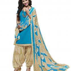 Miraan Womens Cotton Dress Material Rani10001_Blue
