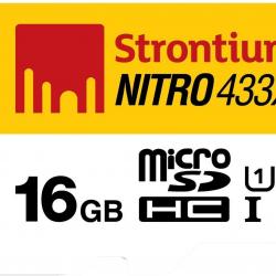 Strontium Nitro 16GB 65MB/s Class 10 UHS-1 MicroSDHC Card, SRN16GTFU1R