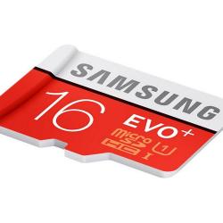 Samsung EVO Plus 16GB MicroSD Card, Red/Grey
