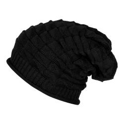 Noise Black Knitted Slouchy Beanie
