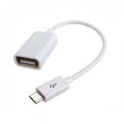 ApeCases Micro USB OTG Cable For Tablets And Mobiles, WHITE