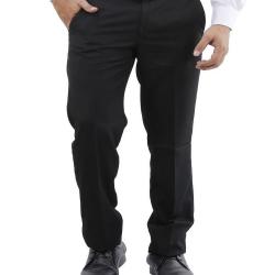 La MODE Men Formal Black & Navy Twill Trouser