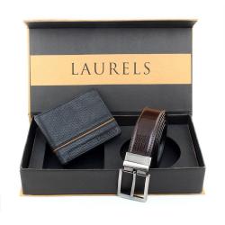 Laurels Mens Wallet & Belt Combo Black,Brown TT-01 BT-01