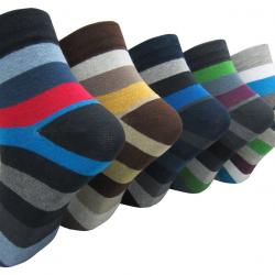 MORSON Mens Striped Ankle Length Casual Socks Pack Of 5 Multicolor