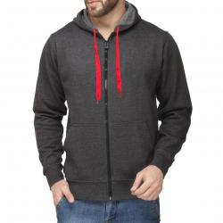 Scott Mens Charcoal Cotton Hooded Sweatshirt With Zip - 1.1_sslz1_XL