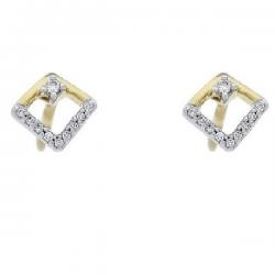 Kalyan Jewellers Fancy Yellow Gold 18kt Diamond Stud Earring