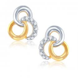 VK Jewels VK Jewels Amour Gold And Rhodium Plated Earrings. Alloy Clip-on Earring