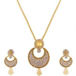 Pankh Brass Jewel Set Gold