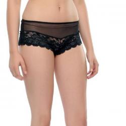 Clovia Floral Black Lace Sexy Womens Hipster Black Panty