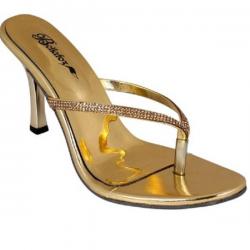 Bellafoz Women Gold Heels, Gold
