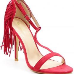 Belle Gambe Women Red Heels, Red
