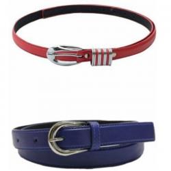 SkyWays Women Casual Red, Blue Artificial Leather Belt