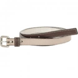 Ilina Women Casual Brown, Beige Genuine Leather, Metal Belt
