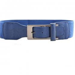 Buckle Up Women Casual Blue Artificial Leather Belt