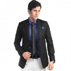 Hangrr Solid Single Breasted Casual Mens Blazer