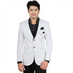 A/K STYLE Printed Single Breasted Party Mens Blazer