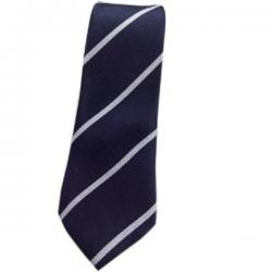 Blacksmithh Affordable Navy Blue Formal Striped Mens Tie
