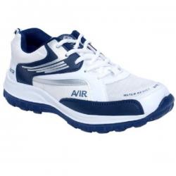 Corpus AIR-White-Navy Running Shoes