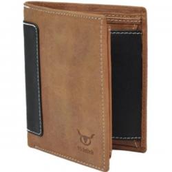 Hidelink Men Brown Genuine Leather Wallet