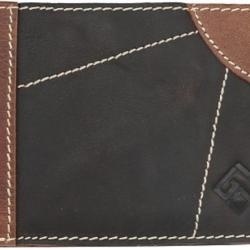 Giani Bernard Men Brown, Black Genuine Leather Wallet
