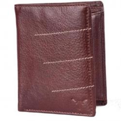 HIDEKRAFT Men Formal Brown Genuine Leather Wallet
