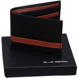 Blue Berry Men Black Genuine Leather Wallet