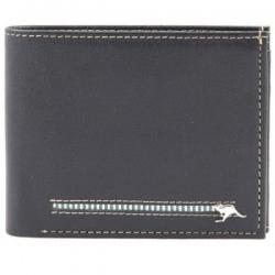 Kangoo Men, Women Black Genuine Leather Wallet