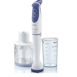 Philips Daily Collection HR1363 600-Watt Hand Blender With Chopper And Beaker - White