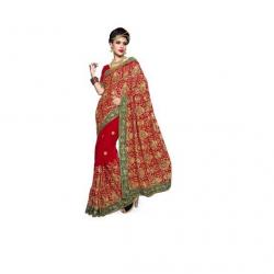 Sourbh Sarees Embriodered Fashion Georgette Sari