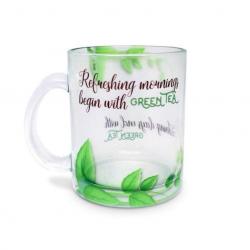 Hot Muggs Refreshing Mornings… Green Tea Glass Mug