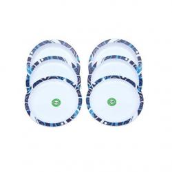 Iveo Plate With Blue Design Printed Melamine Plate Set
