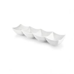 Sivica Porcelain Tray - MOD0477, White, Pack Of 1, Solid Porcelain Tray