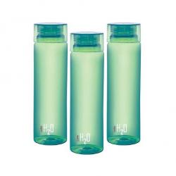 Cello H2O 1000 Ml Water Bottles, Set Of 3, Green