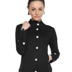Campus Sutra Full Sleeve Solid Womens Jacket Jacket