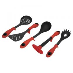 Home Creations Red & Black Nylon Kitchen Tool Set Of 5