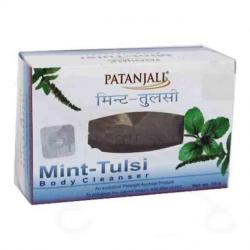 Patanjali MINT TULSI BODY CLEANSER SOAP 75 G, Pack Of 6