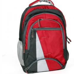 Fipple Red Canvas School Bag