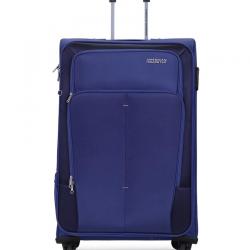 American Tourister Large 4 Wheel Soft Blue Crete Luggage Trolley