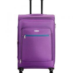 Aristocrat Medium 61Cm-69Cm, 4 Wheel Hard Purple Luggage Trolley