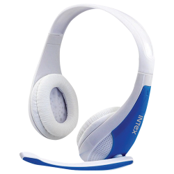 Intex CRUSH Over Ear Wired With Mic Headphone Blue