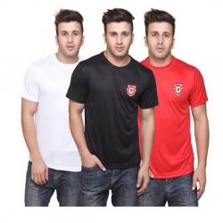 T10 Sports Printed Mens Round Neck Multicolor T-Shirt