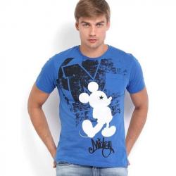 Kook N Keech Disney Printed Mens Round Neck Blue T-Shirt