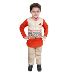 Ahhaaaas Kurta Payjama With Waistcoat For Boys 1-7 Years